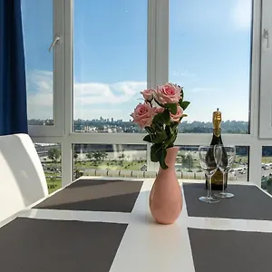 Апартаменты Fashionable Panoramic Dnieper. Obolon